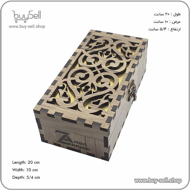 طرح برش لیزری جعبه چوبی کارت هدیه مدل امیر
