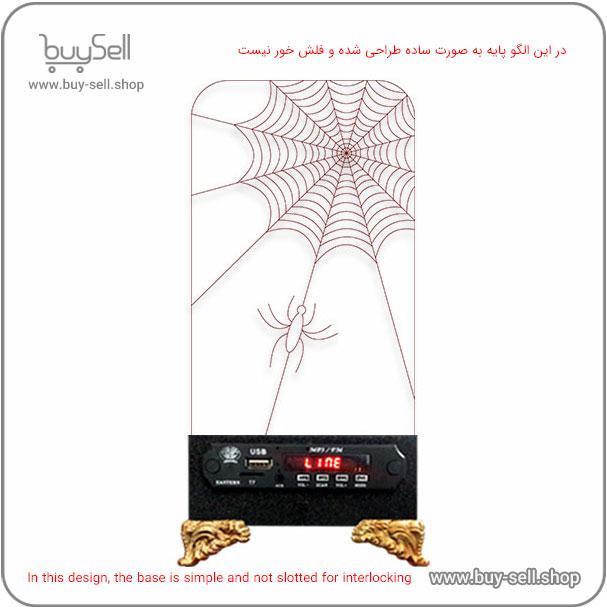 الگوی برش لیزری چراغ خواب بالبینگ دو بعدی مدل عنکبوت