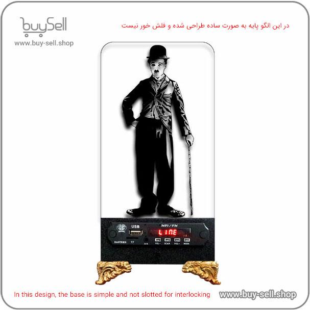 الگوی برش لیزری چراغ خواب دو بعدی مدل چارلی چاپلین
