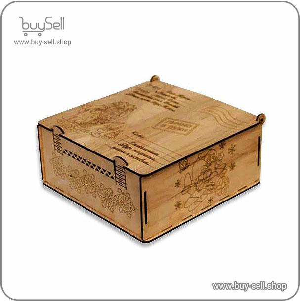 طرح لیزری جعبه کادو مدل بابانوئل