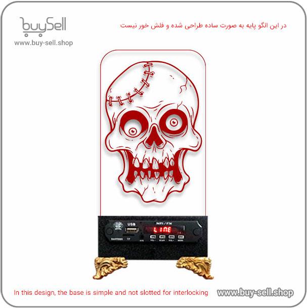الگوی برش لیزری چراغ خواب بالبینگ دو بعدی مدل اسکلت