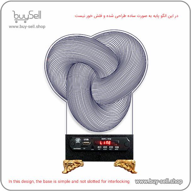 الگوی برش لیزری چراغ خواب بالبینگ سه بعدی مدل گره پیچ