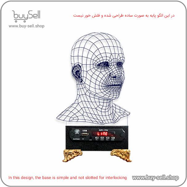 الگوی برش لیزری چراغ خواب بالبینگ سه بعدی مدل سردیس انسان