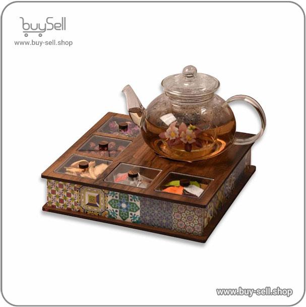 طرح لیزری جعبه دمنوش و چای مدل شالیزار