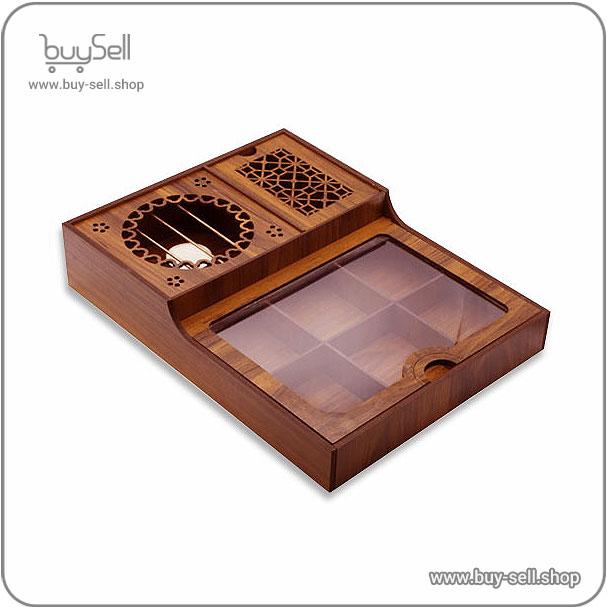طرح لیزری جعبه دمنوش وارمر دار مدل سنتی