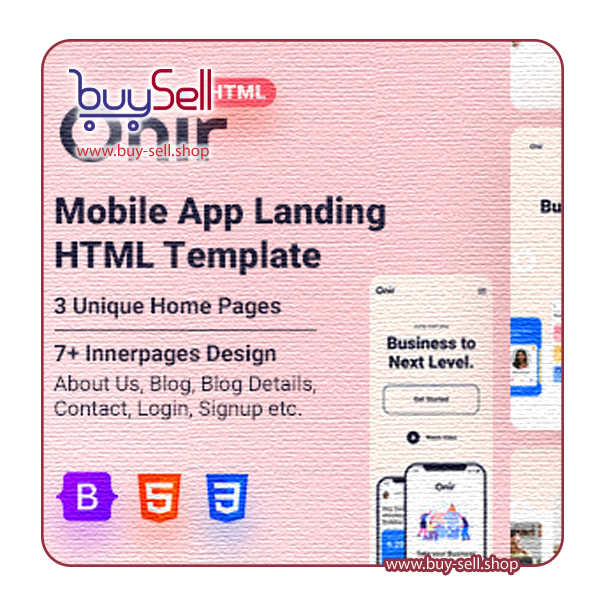 دانلود قالب HTML لندینگ اپلیکیشن Onir
