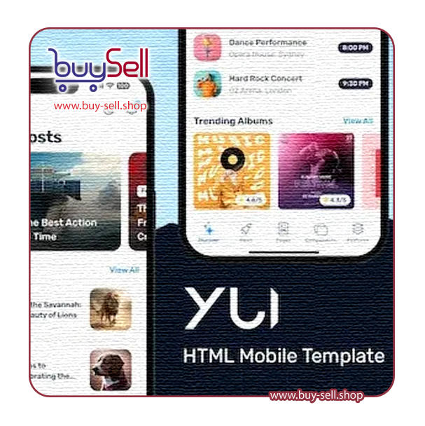 Yui تمپلیت موبایلی اچ تی ام ال