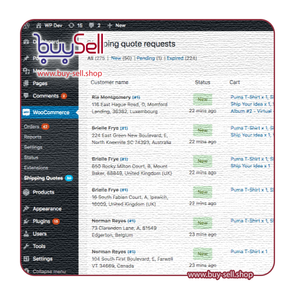 دانلود افزونه WooCommerce Contact for Shipping Quote برای ووکامرس