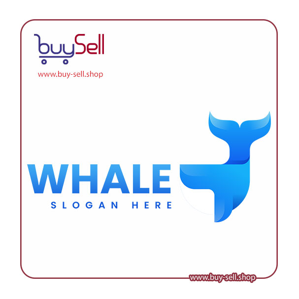 وکتور لوگو کد whale-gradient-logo