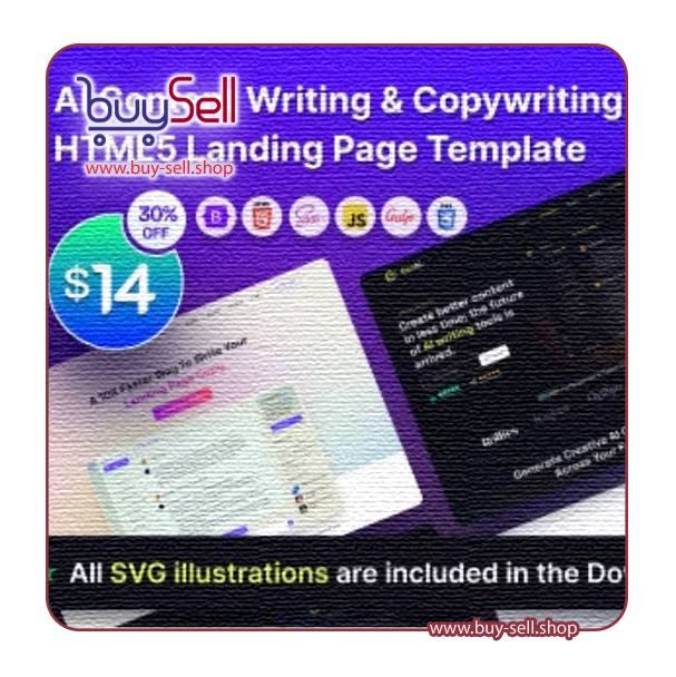 دانلود GenAI قالب HTML کپی رایتینگ هوش مصنوعی