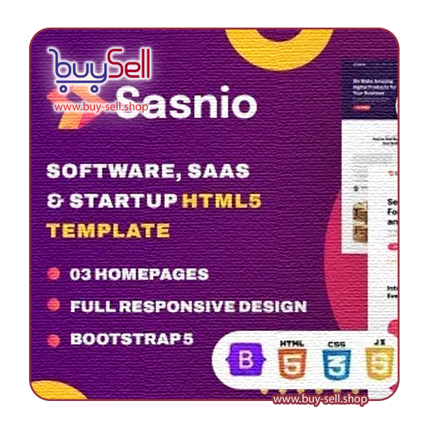دانلود قالب Sasnio ساسنیو قالب HTML5 استارتاپ