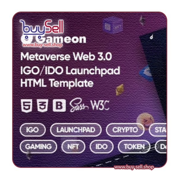 Gameon گیمان قالب HTML متاورس