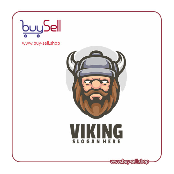 وکتور لوگو کد viking-mascot-logo-design