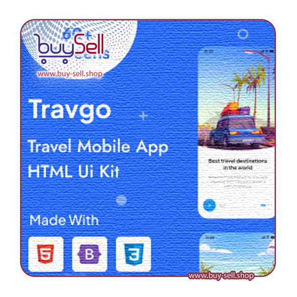 دانلود قالب Travgo تراوگو قالب HTML اپلیکیشن موبایل