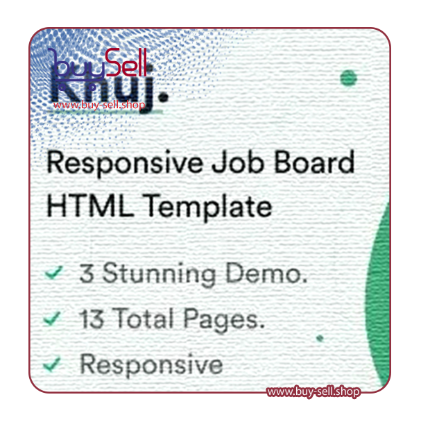 دانلود Khuj قالب اچ تی ام ال سایت شغل یابی