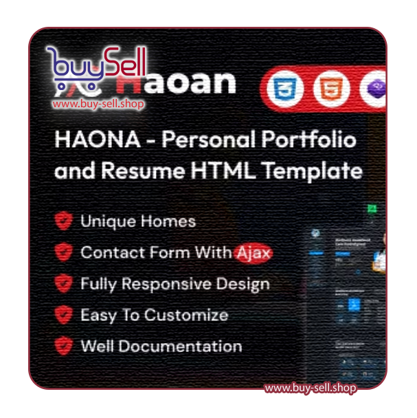 دانلود HAONA قالب رزومه و پورتفولیو اچ تی ام ال