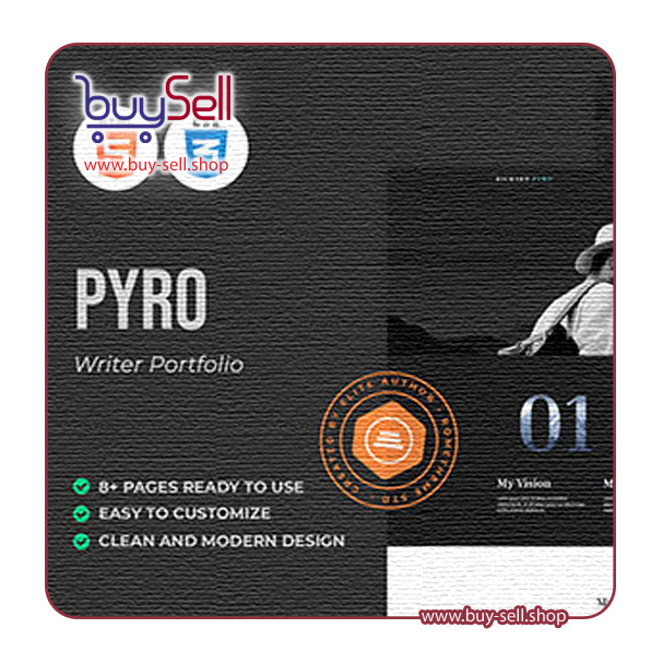 دانلود Pyro پایرو قالب اچ تی ام ال نمونه کار نویسندگی