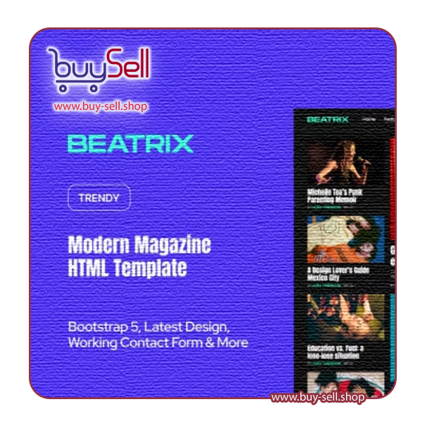 قالب Beatrix بیاتریکس قالب HTML مجله ای