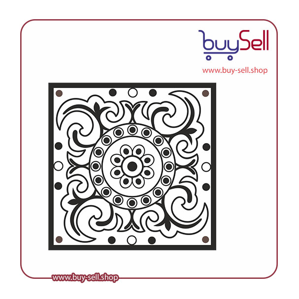 وکتور پترن لایه باز سیاه و سفید کد 8