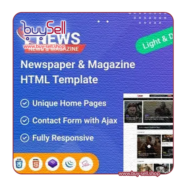 دانلود قالب TNews قالب HTML مجله و سایت خبری